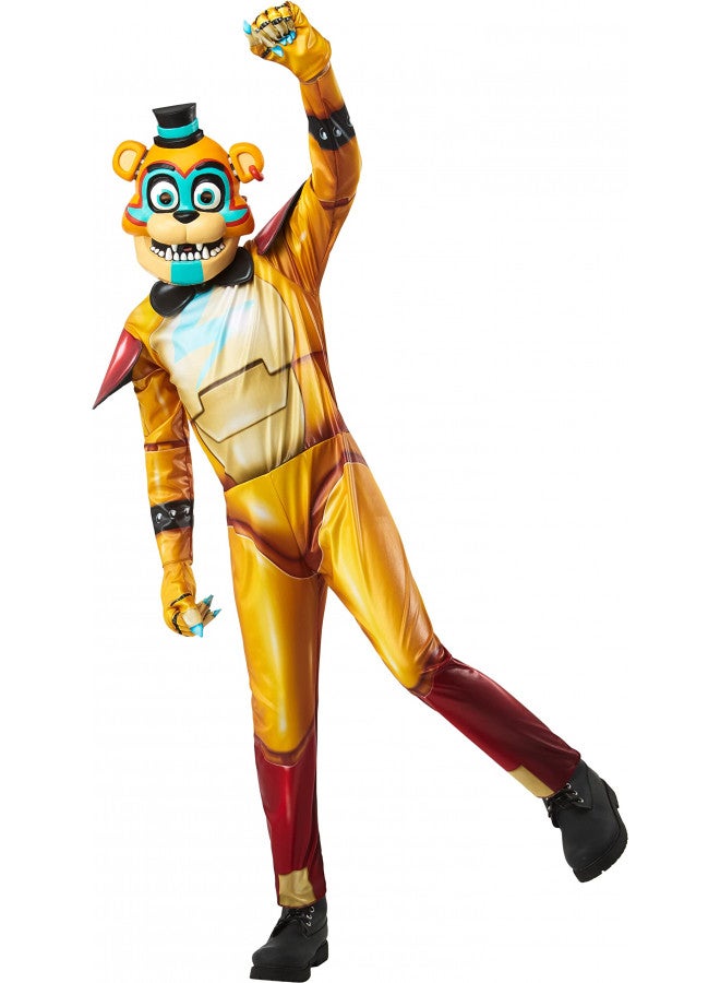 Rubies Five Nights at Freddy's Glamrock Freddy Kid's Costume for a Halloween horror-themed haunted video game look, Large - Image 3