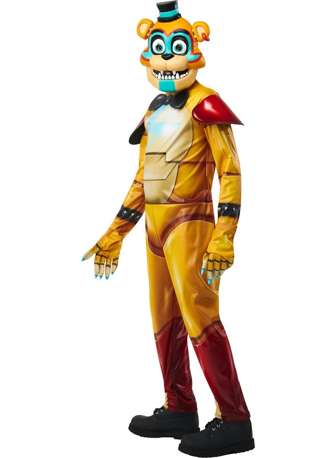 Rubies Five Nights at Freddy's Glamrock Freddy Kid's Costume for a Halloween horror-themed haunted video game look, Large - Image 2