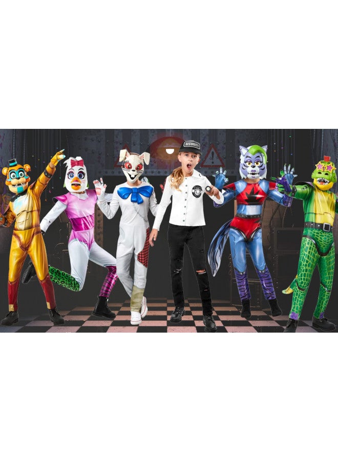 Rubies Five Nights at Freddy's Glamrock Freddy Kid's Costume for a Halloween horror-themed haunted video game look, Large - Image 4