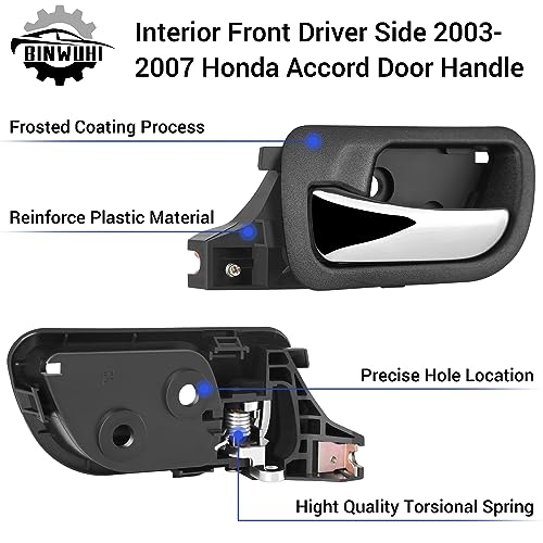 BINWUHI Front Left Driver Side Interior Door Handle Compatible with 2003-2007 Honda Accord, Replaces OE 79542,72160SDAA02ZA - Image 4