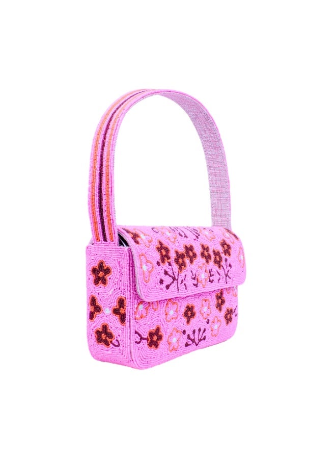 Dollar's Beaded Satin Bag for Women ST23, Evening Clutch with Floral Beads Embroidery, Vintage Style Bridal Wedding Purse, Elegant Party Handbag, Luxe Crossbody Bag - Image 3