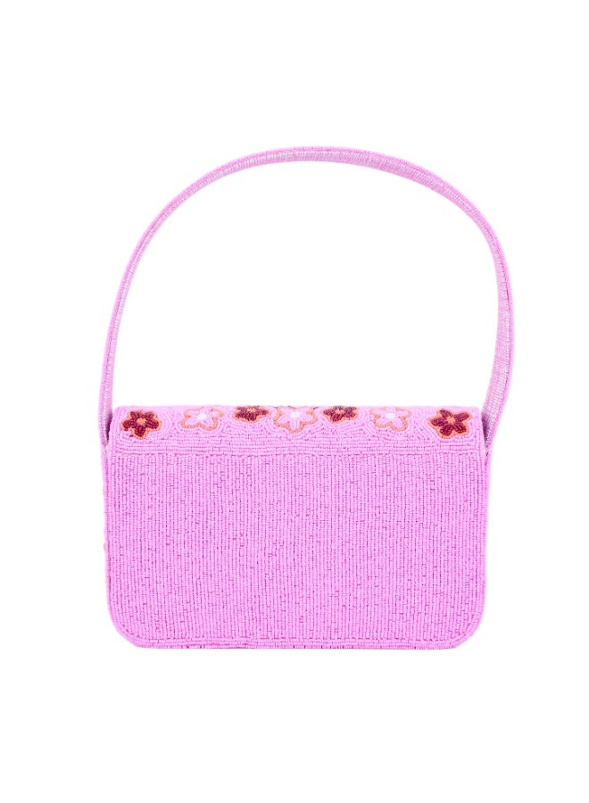 Dollar's Beaded Satin Bag for Women ST23, Evening Clutch with Floral Beads Embroidery, Vintage Style Bridal Wedding Purse, Elegant Party Handbag, Luxe Crossbody Bag - Image 4