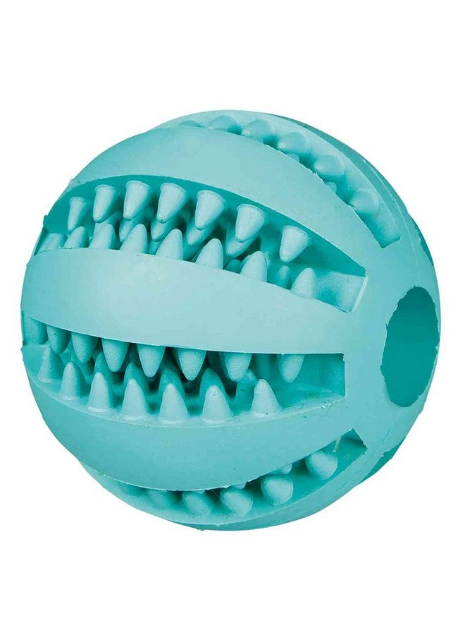 Trixie Denta Fun Ball, Mint Flavour, Natural Rubber Toy for Dog's Training and Playing Purpose Making Them Active and Healthy - 7 cm