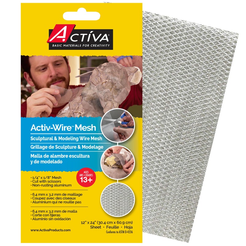 Activa ActivWire Large Weave Mesh Sheet 12in x 24in OvenSafe Perfect for Sculptural Support Arts Crafts