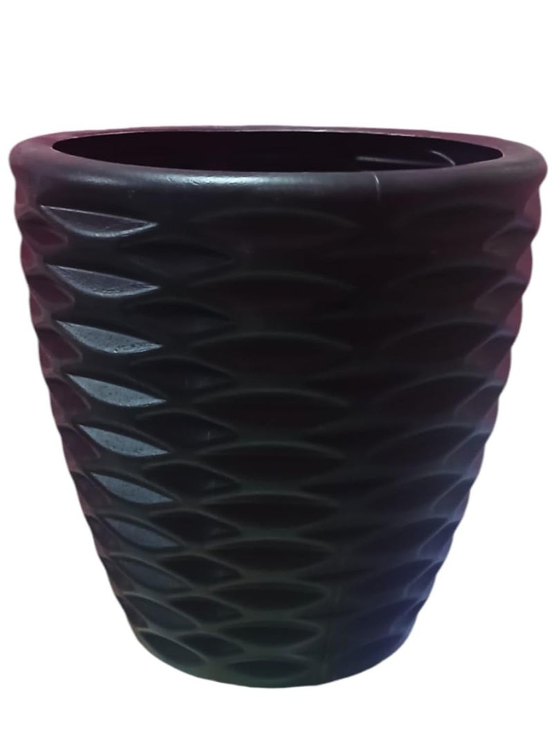 وعاء زراعة - شالية ديموند 20 سم - خامة بولي بروبلين لون (اسود) - Image 1