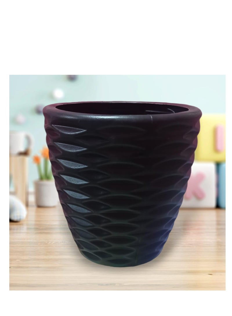 وعاء زراعة - شالية ديموند 20 سم - خامة بولي بروبلين لون (اسود) - Image 2