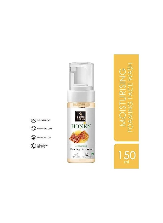 Good Vibes Honey Moisturizing Foaming Face Wash, 150 ml