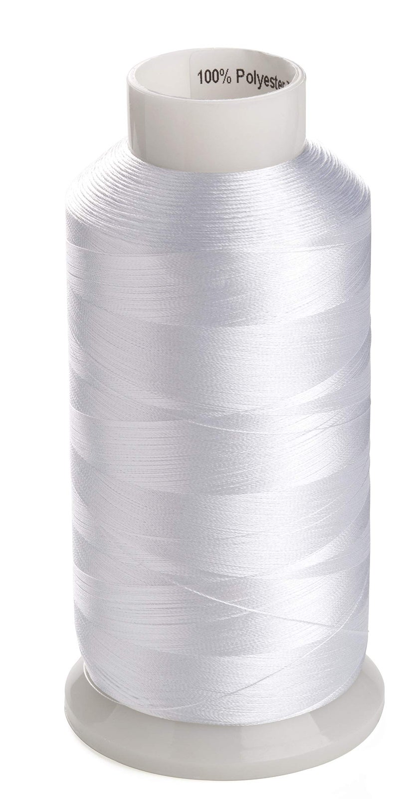 2 Huge Spools White Bobbin Fill Thread 60WT for Embroidery Machine and and Sewing Machines 5500 Yards Ea