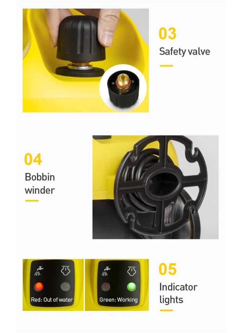 ROBAYSE - Steam Cleaner, 2000 W, 4 Bar Steam Pressure, 1.8 Liter Tank Capacity, High Temperature Kills 99.99% of Viruses & Bacteria - Image 1