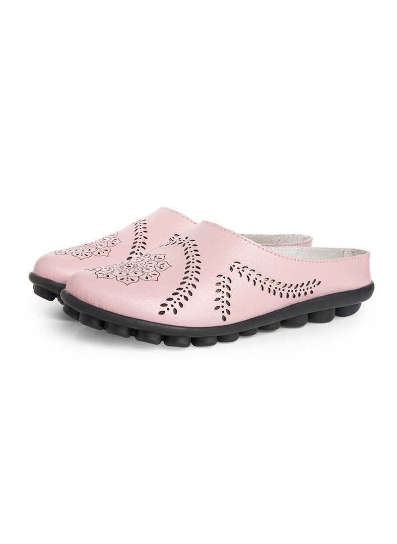 Loquat Women's New Spring/Summer Slippers Low Top Flat Shoes Pink 