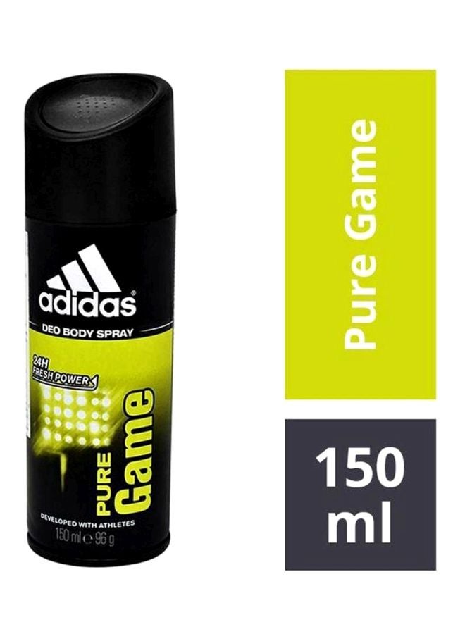Adidas Pure Game Deo Body Spray Black 150ml - Image 2