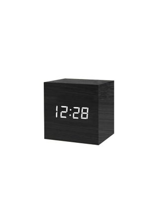 Square Shape Digital LED Alarm Clock Black ， Wooden Alarm Clock - Mini Cube LED Digital Clock with Time/Date/Temperature Display, 3 Levels Brightness and Voice Control Great for Home Office Travel - pzsku/Z6A659BD9F4B4688FEDFFZ/45/1744360238/427f7719-8feb-4ccd-aca1-e2c58464c44e