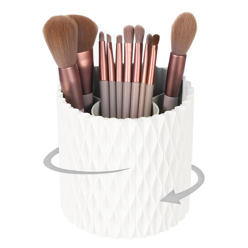 JOLYMIT 360° Rotating Cosmetic Makeup Brush Holder for Bedroom Dressing Table, Bathroom Cabinet, Countertop, Makeup Brushes Cup for Vanity Decor, Paint Brush Holder (Multic - Image 1