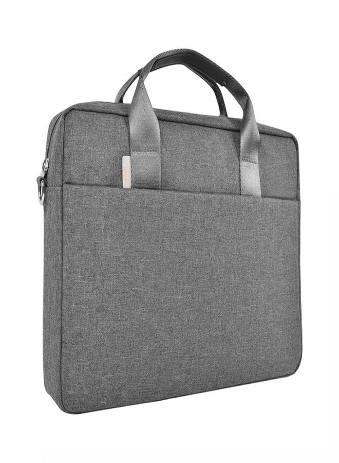 Not Available Laptop Shoulder Bag Carry Case, Waterproof Slim Briefcase Computer Sleeve Cover for MacBook Air 13 M1/M2, MacBook Pro 13/14, 13.5” Surface Laptop 3/4, Chromebook 14 (Grey, 14 inches) - Image 1
