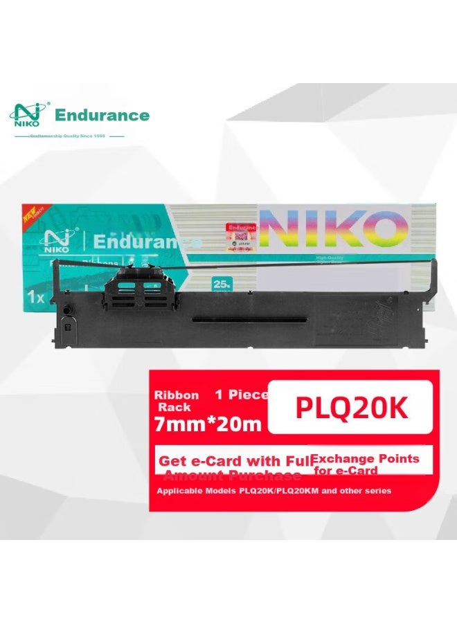 Niko N Plq20k Ribbon Cartridge (20m), Compatible With Epson Plq20k 20km 22km 30k 30km Lq90kp 22kcs 22kcsm Printer Ribbon Frame - Image 1