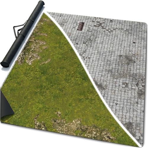 Warzone Studio 60 x 44 inch DoubleSided Rubber Battle Mat Homeland Los Duas Bag - Image 1