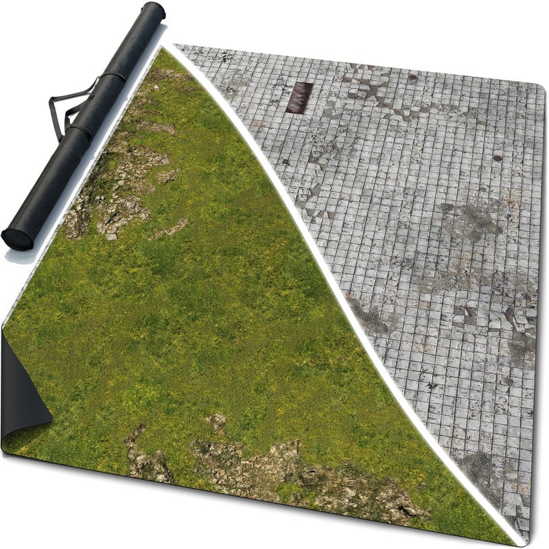 Warzone Studio 60 x 44 inch DoubleSided Rubber Battle Mat Homeland Los Duas Bag - Image 2