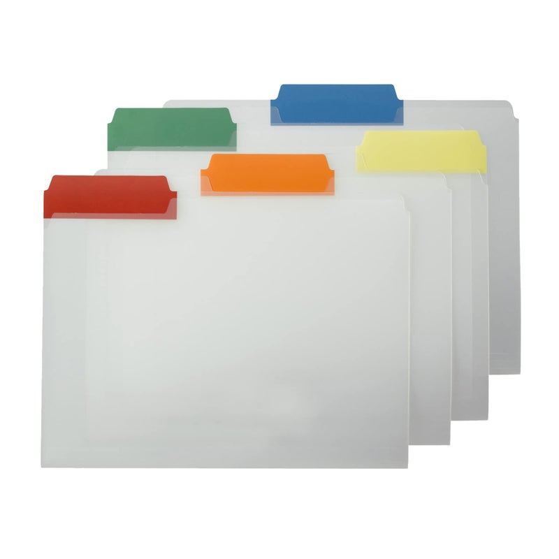 Smead Poly File Folder, Colored 1/3-Cut Tab, Letter Size, Assorted Colors, 25 Per Box (10530) - Image 1