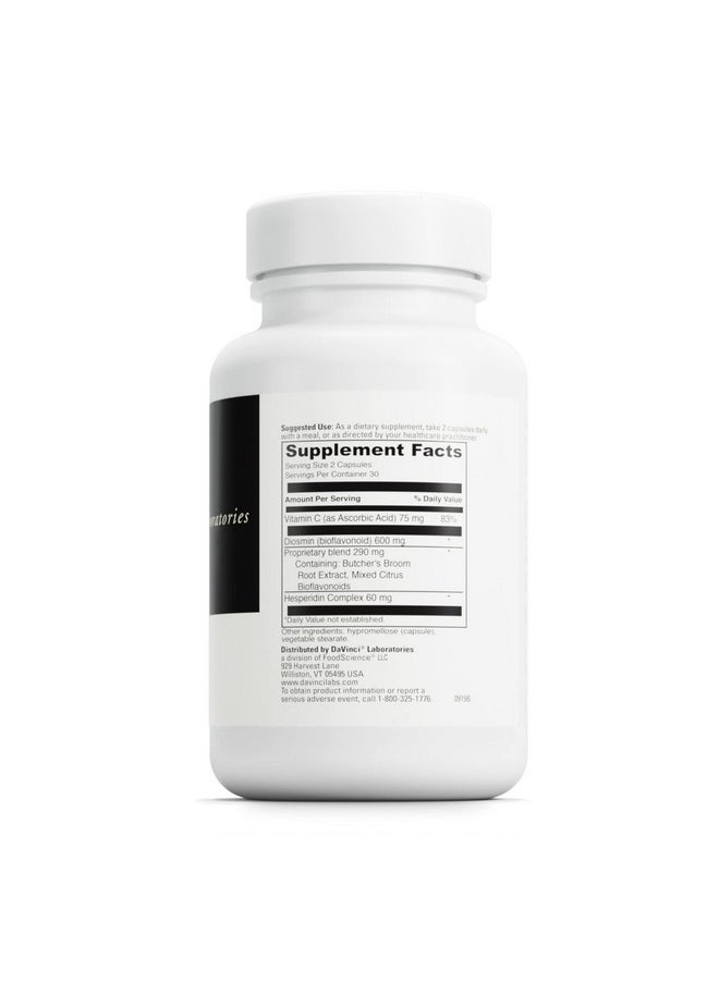 Davinci DAVINCI Labs Healthy Veins - Dietary Supplement to Support Vascular Health and Proper Structure of Leg Veins* - with Vitamin C, Diosmin, and More - Gluten-Free - 60 Vegetable Capsules  - Image 1