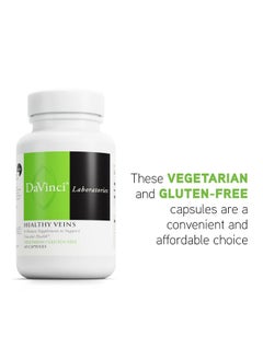 Davinci DAVINCI Labs Healthy Veins - Dietary Supplement to Support Vascular Health and Proper Structure of Leg Veins* - with Vitamin C, Diosmin, and More - Gluten-Free - 60 Vegetable Capsules  - Image 3