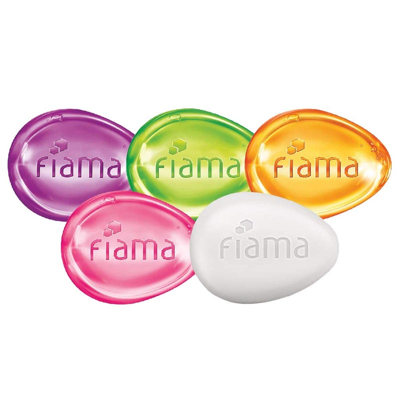 Fiama عبوة احتفال فياما من صابون الجل مع 5 قطع جل فريدة من نوعها مرطبات للبشرة لبشرة رطبة 125 جرام عبوة من 5 قطع جل نكهة الكشمش الأسود والتوت البري 125 جرام عبوة من 3 قطع - Image 4