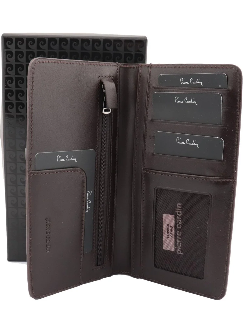 بيير كاردان Knitted Patterned Leather Wallet Vertical Model 11055