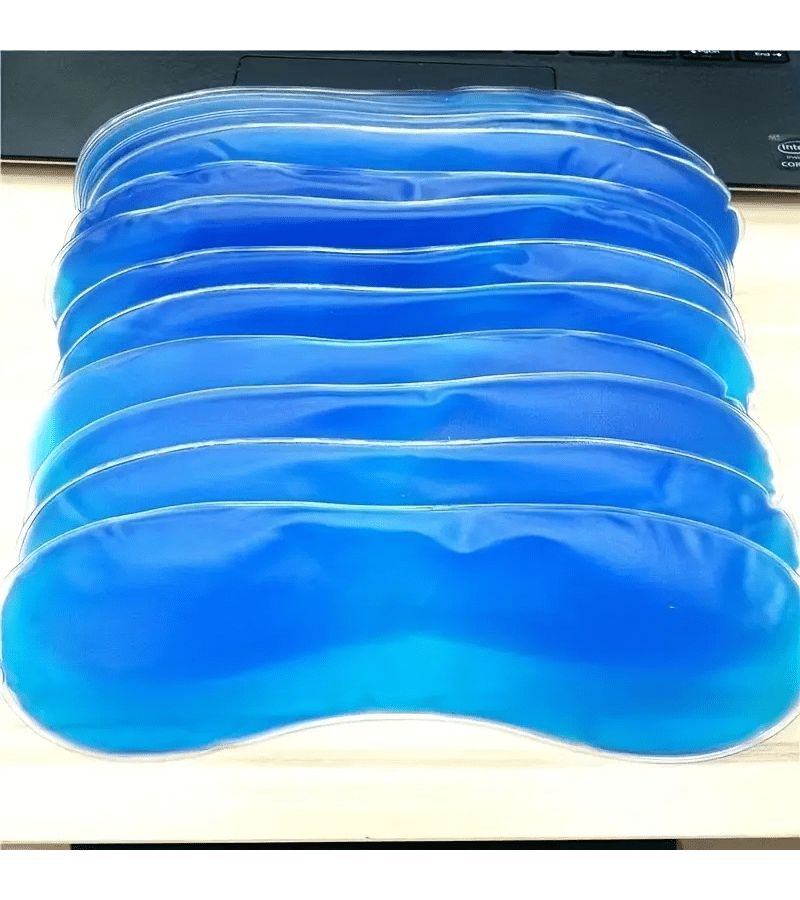 4 Pcs Cooling Gel Eye Masks Hot Cold For Sleep Dark Gel Filled With Clear Top Bottom Edges Reusable Hygienic Design For Tired Eyes Travel Summer Naps Flights Nighttime Men Women Model A4 - Image 1