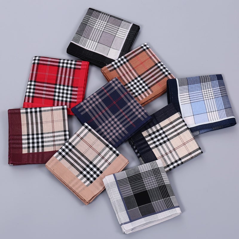 Men'S Pure Cotton Handkerchief Summer Thin Portable Vintage Nostalgic Handkerchief Cotton Square Towel Comfortable Soft Hand Towel Square Towel - Image 3