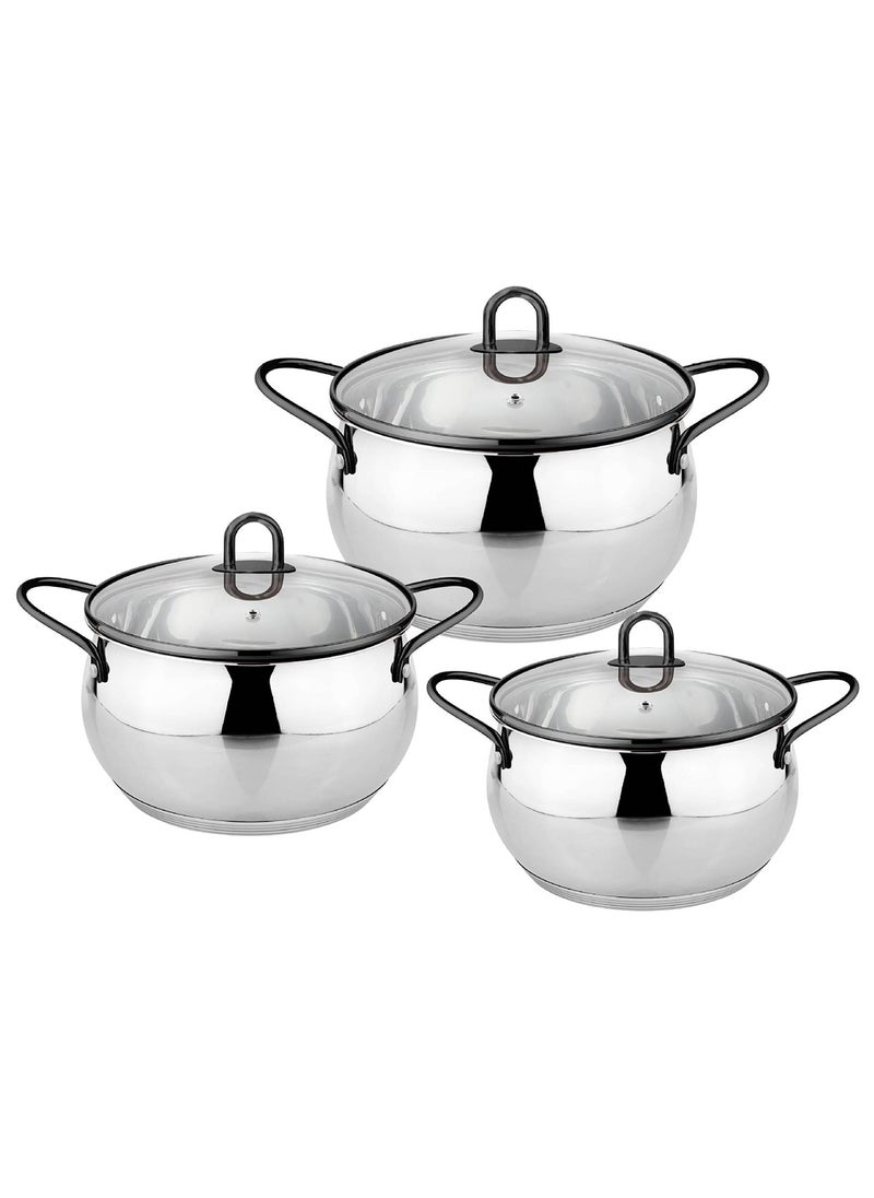 HausRoland Kitchen Stainless Steel Cookware Set Non-Stick Soup Pot Set With Lid