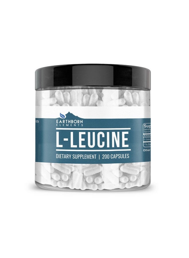 Earthborn Elements L-Leucine 200 Capsules, Pure & Undiluted, No Additives - Image 1