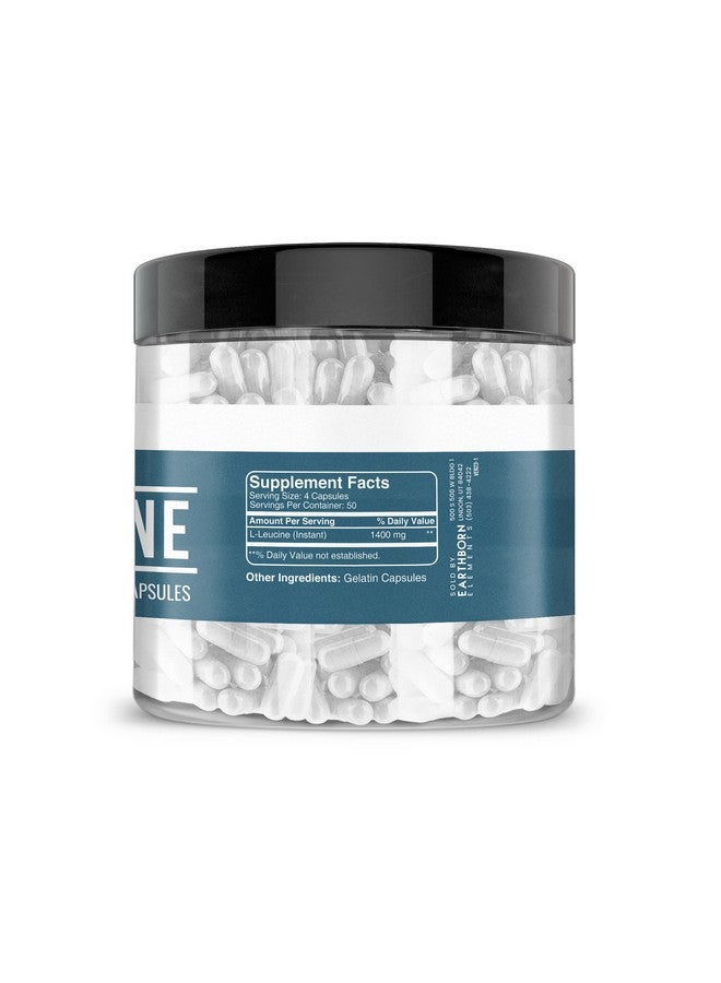 Earthborn Elements L-Leucine 200 Capsules, Pure & Undiluted, No Additives - Image 4