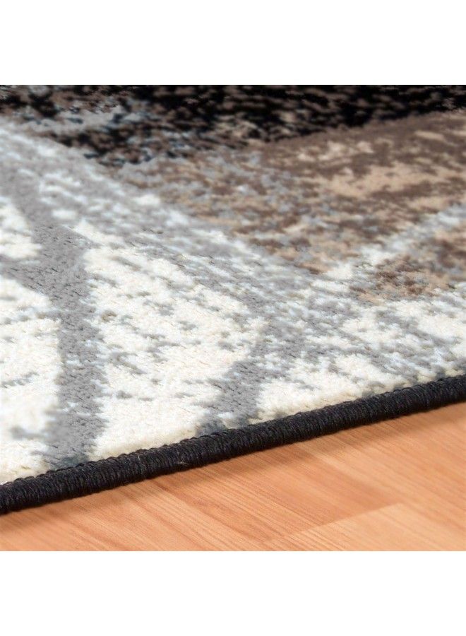 Superior Indoor Area Rug Jute Backed Perfect For Hallway Entryway Office Living Dining Room Bedroom Kitchen Floor Modern Floral Patchwork Decor Pastiche Collection 2Ft X 3Ft Beige - Image 5