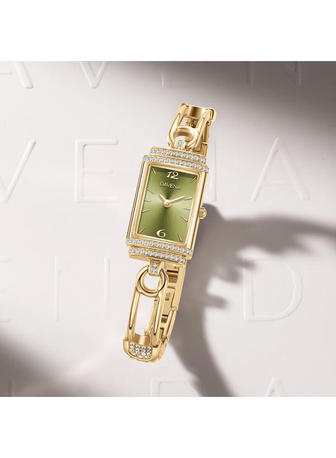 Davena [new Year Gift] Tiweina Small Pin Watch For Women, Elegant Light Luxury Green Watch, Birthday Gift For Girlfriend - Image 3