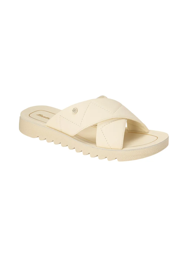 Bata Casual Cross-Strap Slide Sandals