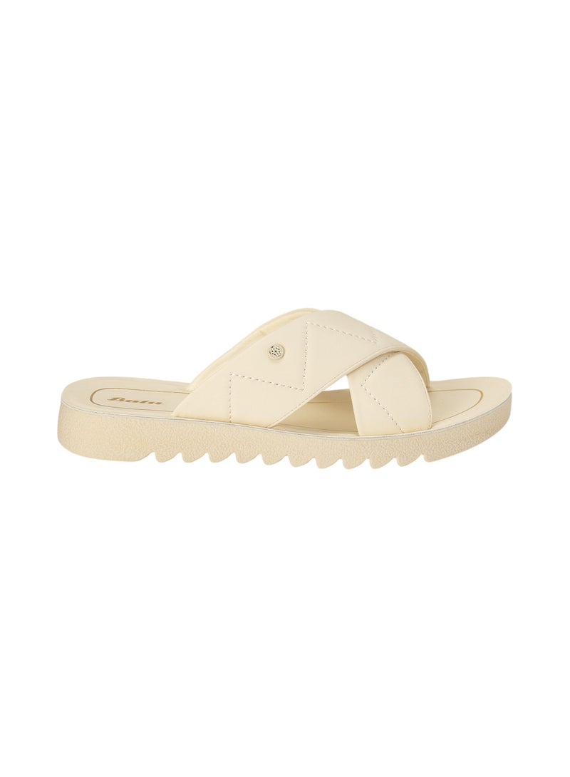 Bata Casual Cross-Strap Slide Sandals - Image 1
