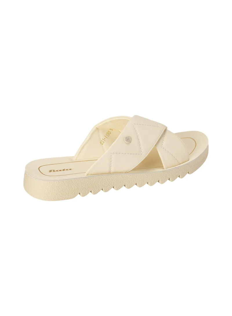 Bata Casual Cross-Strap Slide Sandals
