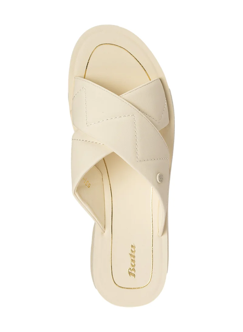 Bata Casual Cross-Strap Slide Sandals