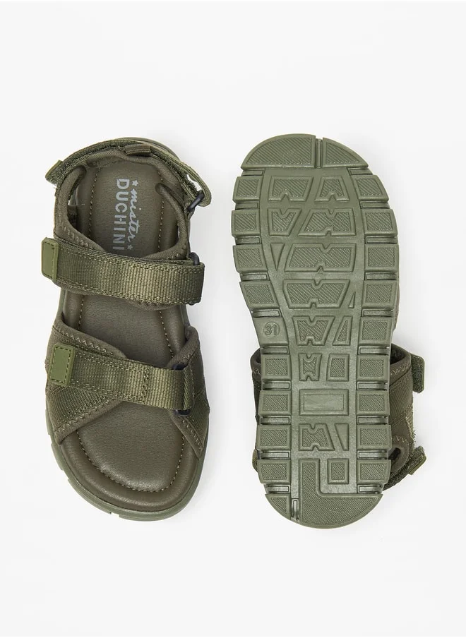 DUCHINI Boys Mister Panelled Sandals with Hook and Loop Closure