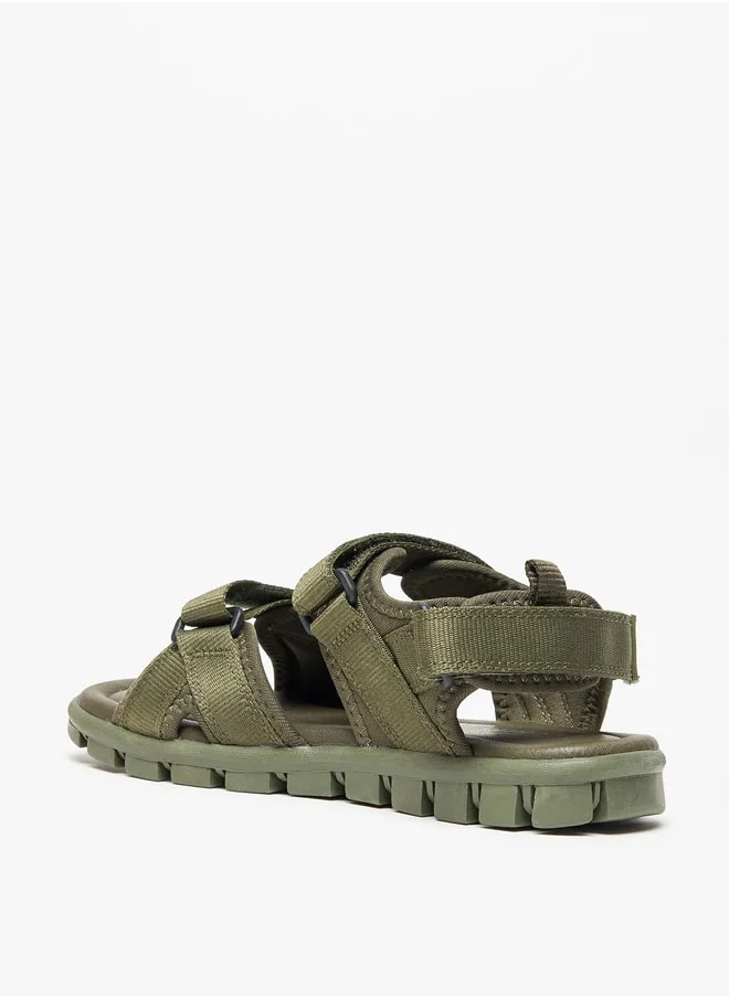 دوتشيني Boys Mister Panelled Sandals with Hook and Loop Closure