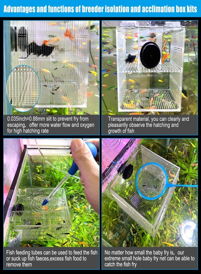 NestBasics Magnetic Fish Breeder Box for Isolation Boxes Acclimation Hatchery breeding Incubator for Guppy Baby Betta Shrimp Saltwater Clownfish Coral Anemones Aggressive or Injured Fishes - Image 4