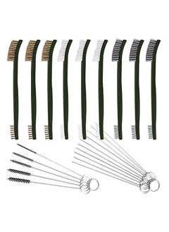 erorex 9 PCS Wire Brush with Carb Cleaner Set, Wire Brush Set for Car Detailing Cleaning 3 Brass Brush 3 Steel Brush 3 Nylon Brush Tool Kits  - Image 1