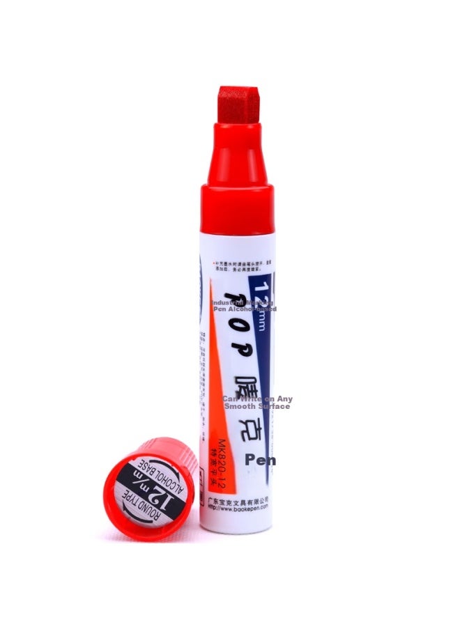 Mm Red Pop Marker Pen Poster Advertising Pen Colorful Marker Highlighter Pen 2-pack Mk820-12