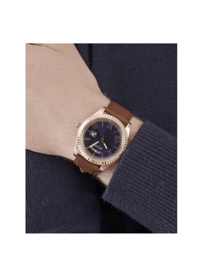 GUESS Men's Analog Leather Wrist Watch - GW0353G2 - 42 mm  - Image 4
