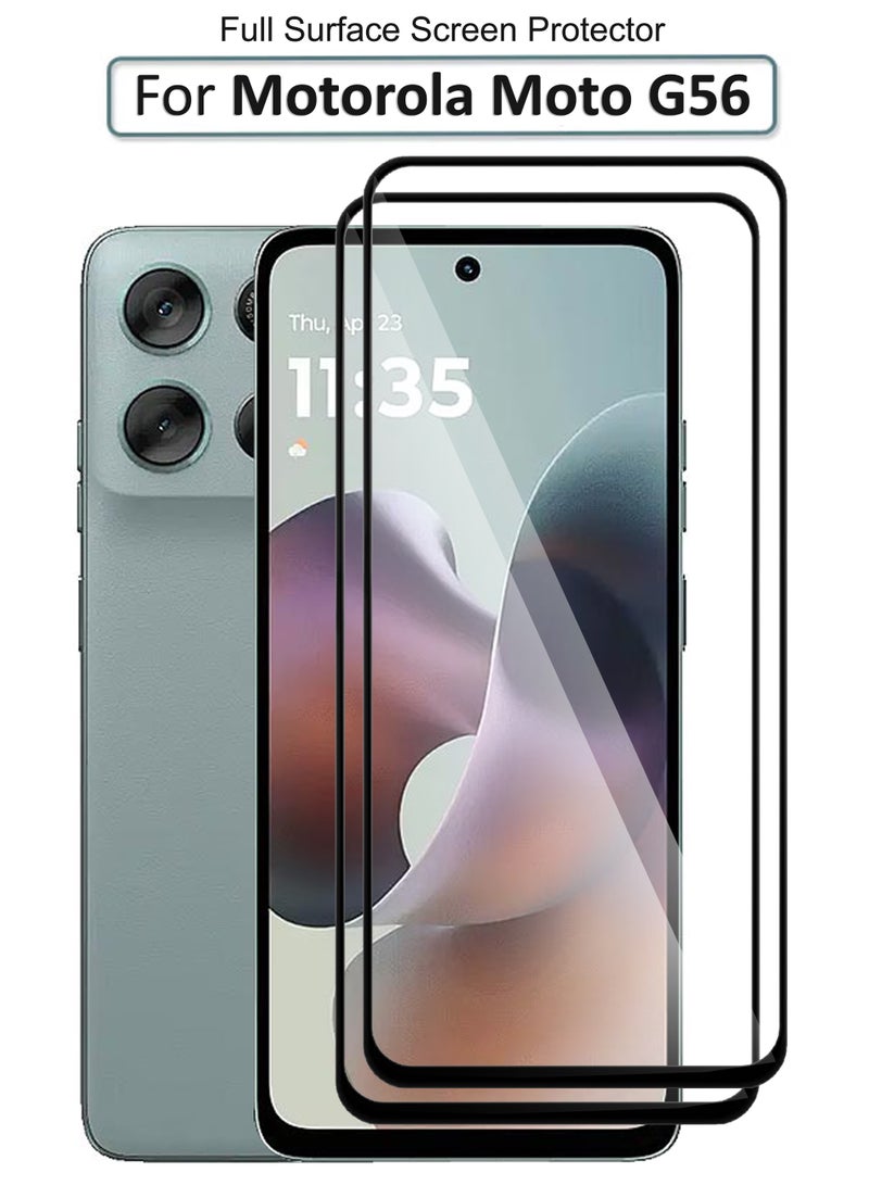 MUDISO For Motorola Moto G56 - 2 Pack Tempered Glass Screen Protector - Delicate Touch , Higher Transparency , Easy to Install ,Anti-scratch and Bubble-free Screen Protector - Image 1