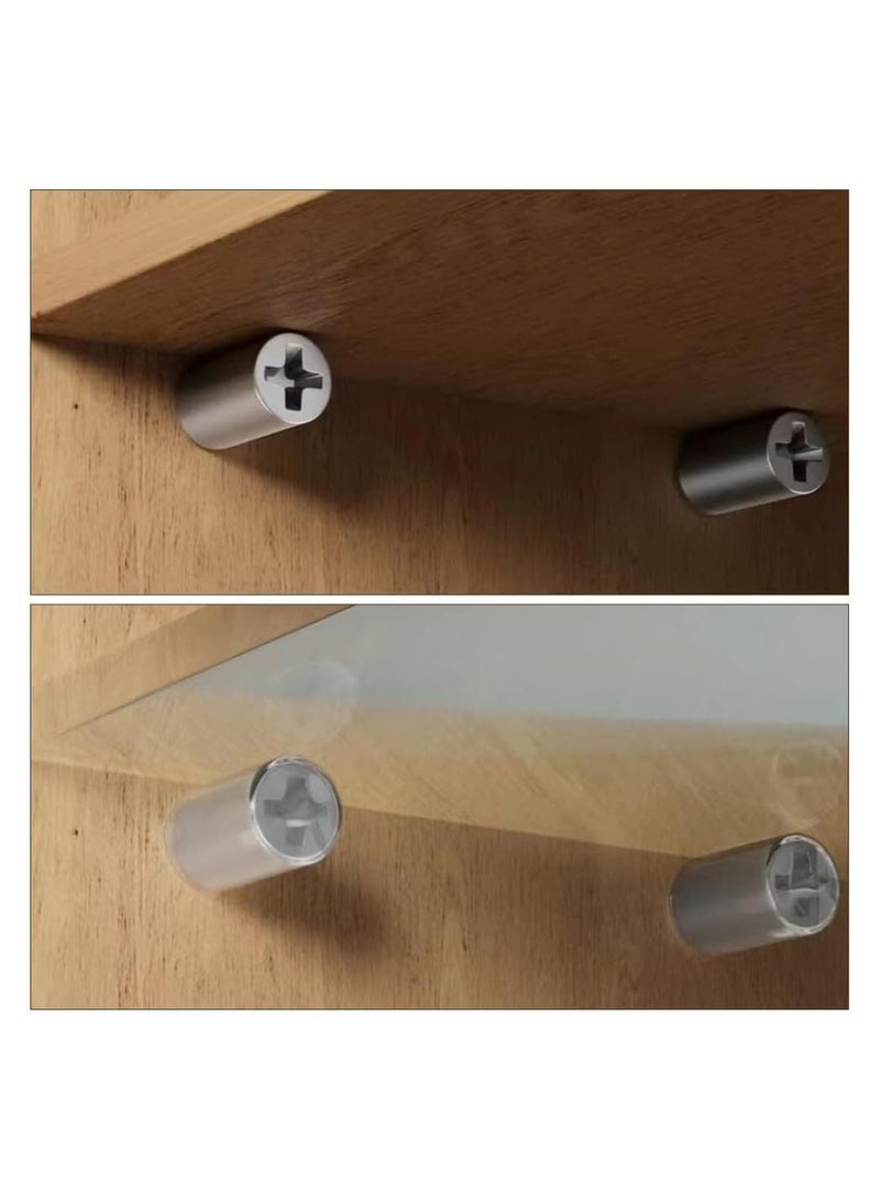 KASTWAVE 30 Pcs Shelf Bracket Screws Pegs with Non-Slip Sleeve Cabinet Shelf Support Pegs Non-Punching Clapboard Holder for Shelf Hole of Furniture - Image 4