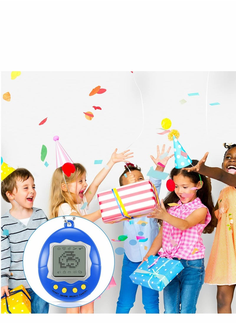 Excefore - 4 Pieces Virtual Electronic Digital Pet Keychain Game Digital Game Keychain Nostalgic Virtual Digital Pet Retro Handheld Electronic Game Machine with Keychain for Boys Girls - Image 1