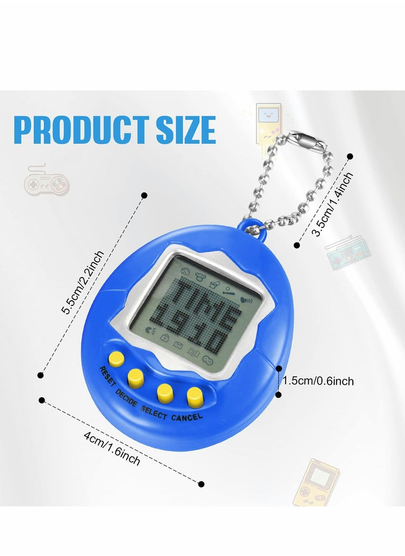 Excefore - 4 Pieces Virtual Electronic Digital Pet Keychain Game Digital Game Keychain Nostalgic Virtual Digital Pet Retro Handheld Electronic Game Machine with Keychain for Boys Girls - Image 1