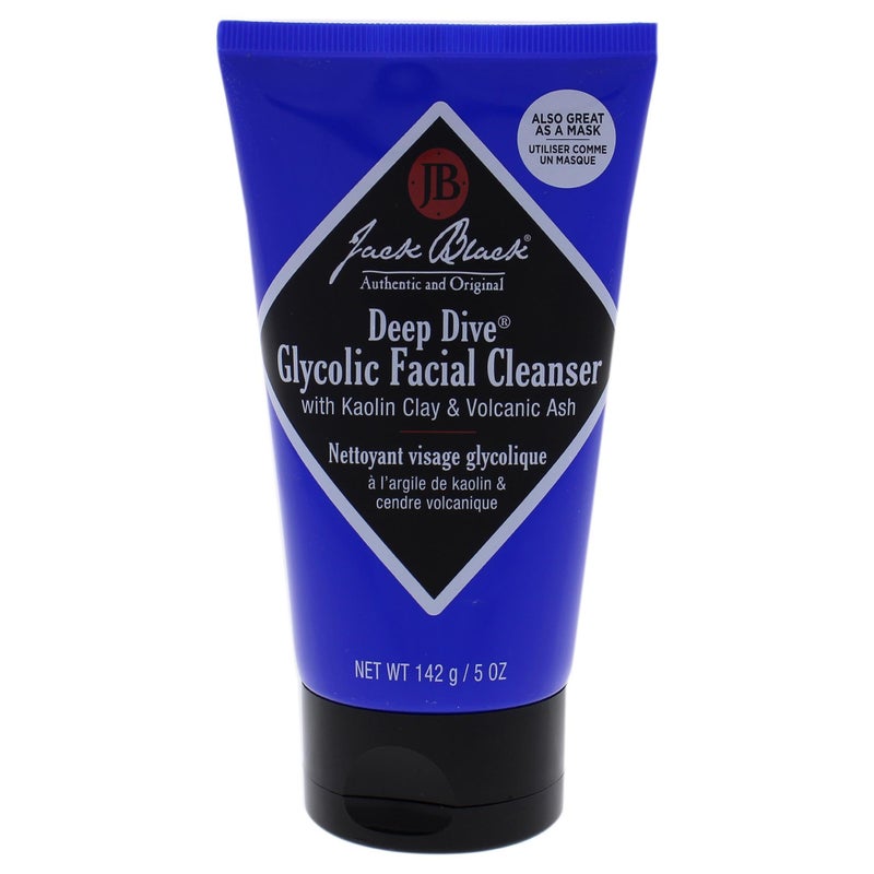 Jack Black  Deep Dive Glycolic Facial Cleanser 5 Fl Oz  ClayBased Cleanser PureScience Formula Facial Cleanser and Mask Recommended for Normal Dry or Oily Skin Glycolic Acid
