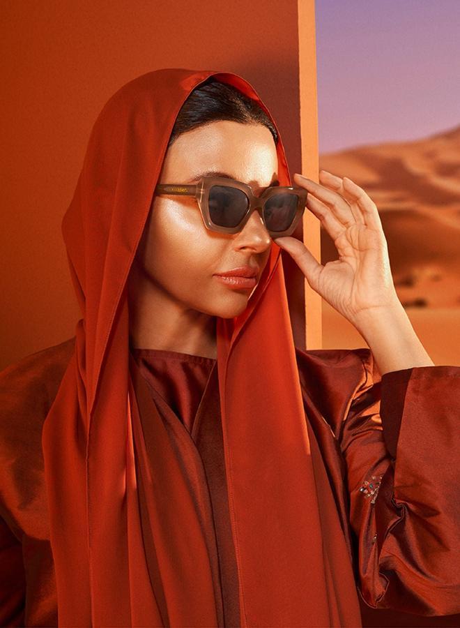 30Sundays Phoenix,Women Sunglasses, Cat Eye Sunglasses, UV Protection: UV400 (Beige,Brown) - Image 4