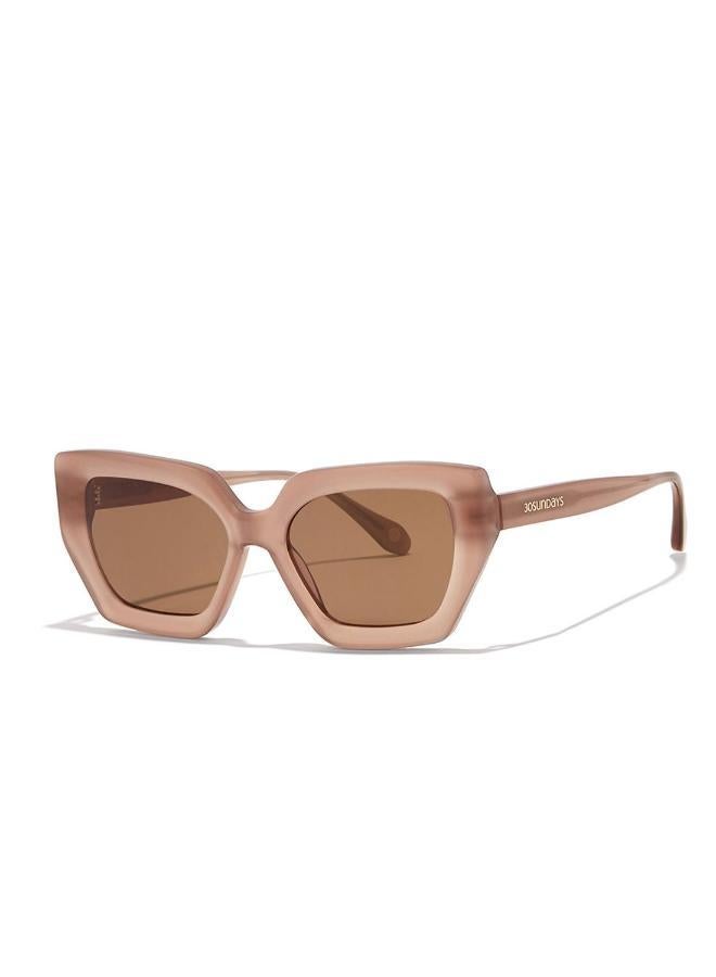 30Sundays Phoenix,Women Sunglasses, Cat Eye Sunglasses, UV Protection: UV400 (Beige,Brown) - Image 2